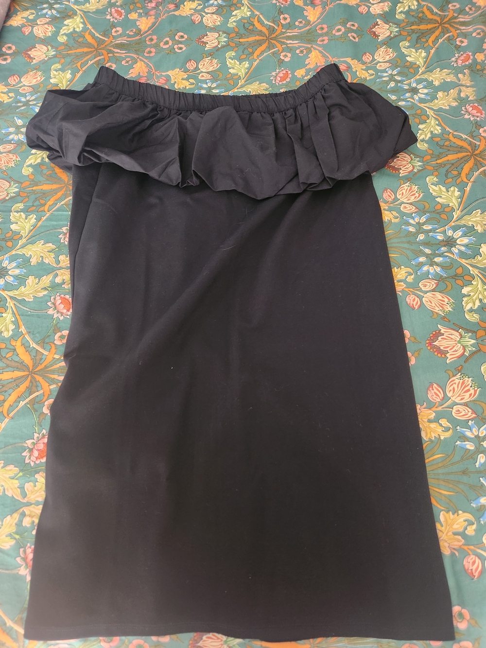 Target Black Peplum Ruffle Pencil Skirt